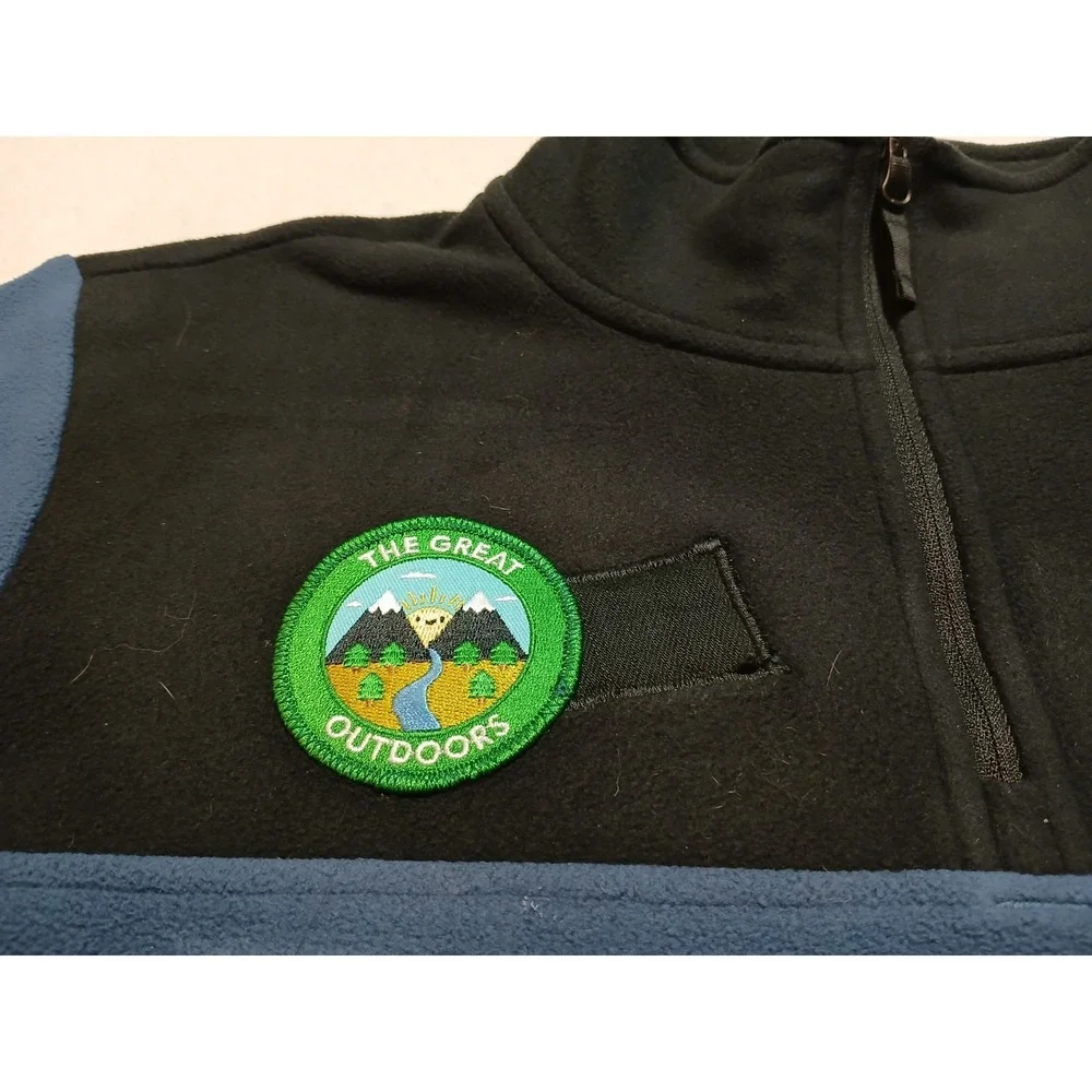 The North Face Glacier 1/4 Zip Fleece Jacket Men Medium Blue Black Pullover